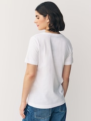 PS Paul Smith V-Neck Zebra Logo 100%  Cotton T-Shirt - Image 4 of 9