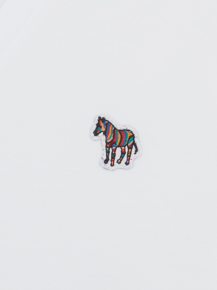 PS Paul Smith V-Neck Zebra Logo 100%  Cotton T-Shirt - Image 9 of 9