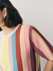 PS Paul Smith Stripe Knitted Short Sleeve Top - Image 6 of 8