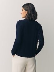 PS Paul Smith Blue Swirl Heart Knitted Wool Jumper - Image 3 of 7