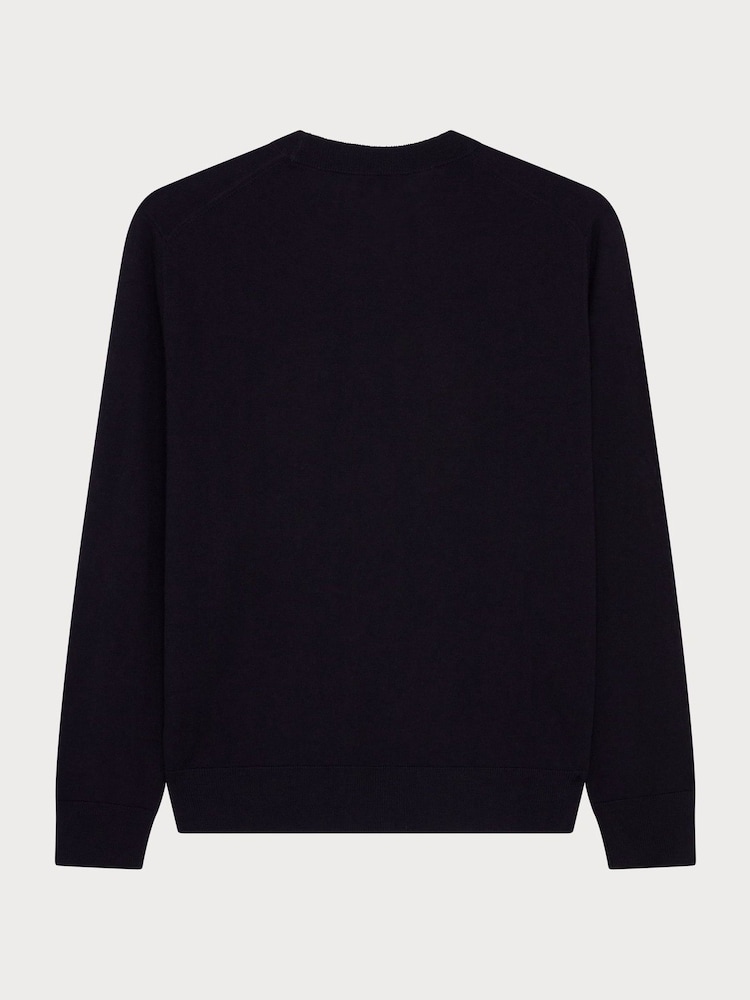 PS Paul Smith Blue Swirl Heart Knitted Wool Jumper - Image 6 of 7
