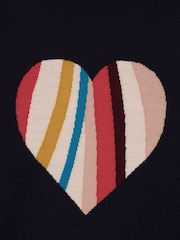 PS Paul Smith Blue Swirl Heart Knitted Wool Jumper - Image 7 of 7