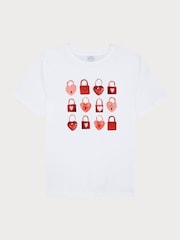 PS Paul Smith Heart Padlock Graphic T-Shirt - Image 5 of 6