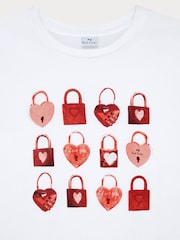 PS Paul Smith Heart Padlock Graphic T-Shirt - Image 6 of 6
