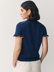PS Paul Smith Knitted Short Sleeve Tipped T-Shirt - Image 4 of 7