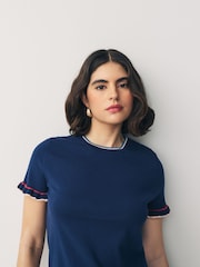 PS Paul Smith Knitted Short Sleeve Tipped T-Shirt - Image 5 of 7