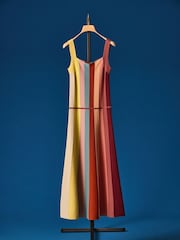 PS Paul Smith Stripe A Line 100% Cotton Midi Black Dress - Image 1 of 2