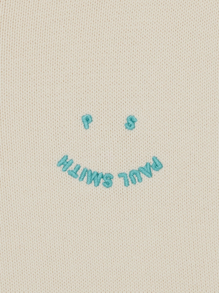 كنزة بيضاء محبوكة بسحّاب بشعار Happy Logo قطن 100% من PS Paul Smith - صورة 4 من 4 كنزة بيضاء محبوكة بسحّاب بشعار Happy Logo قطن 100% من PS Paul Smith - صورة 4 من 4