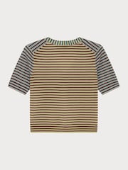 PS Paul Smith Blue Stripe Knitted V-Neck Short Sleeve Cardigan - Image 8 of 8