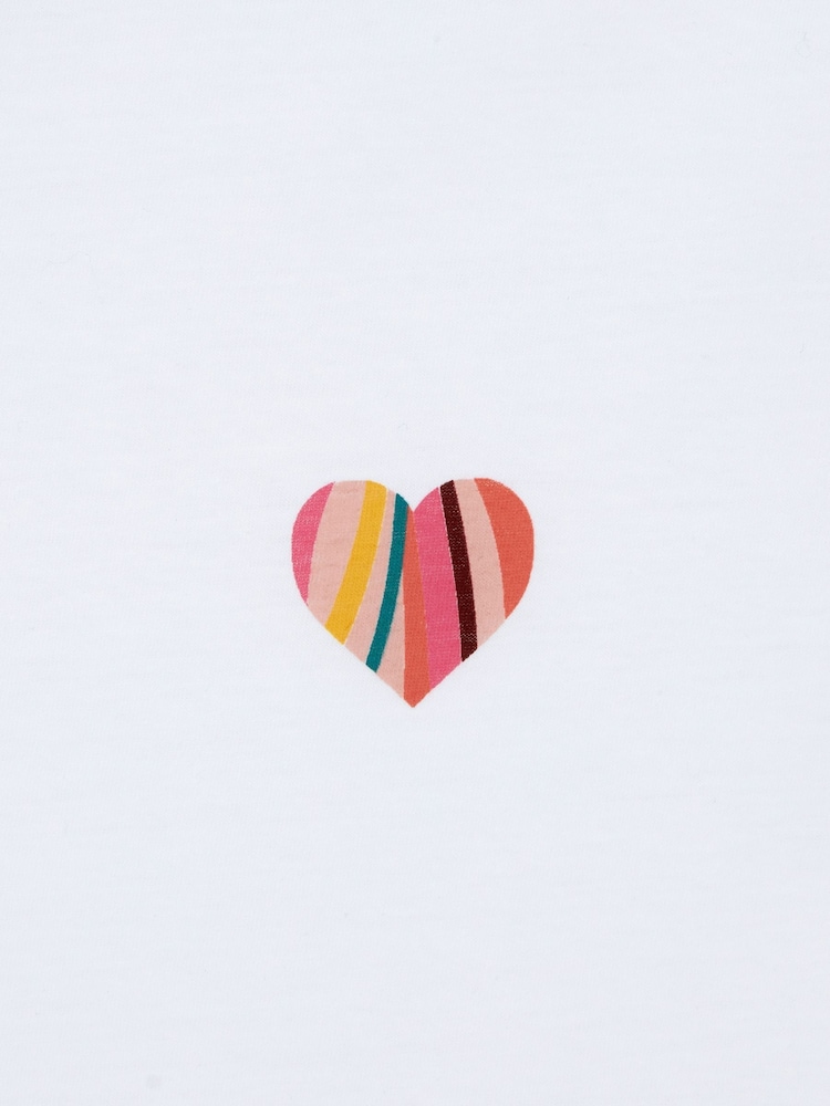PS Paul Smith 100% Cotton Heart Graphic White T-Shirt - Image 2 of 2