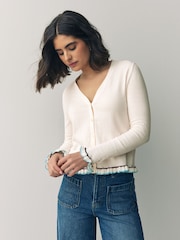 Bela - PS Paul Smith Knitted V-Neck Button Through Wool Blend Cardigan - Slika 1 iz 5