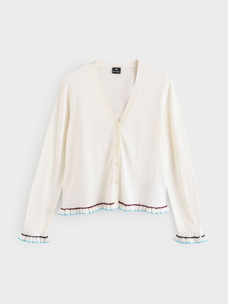 Bela - PS Paul Smith Knitted V-Neck Button Through Wool Blend Cardigan - Slika 5 iz 5