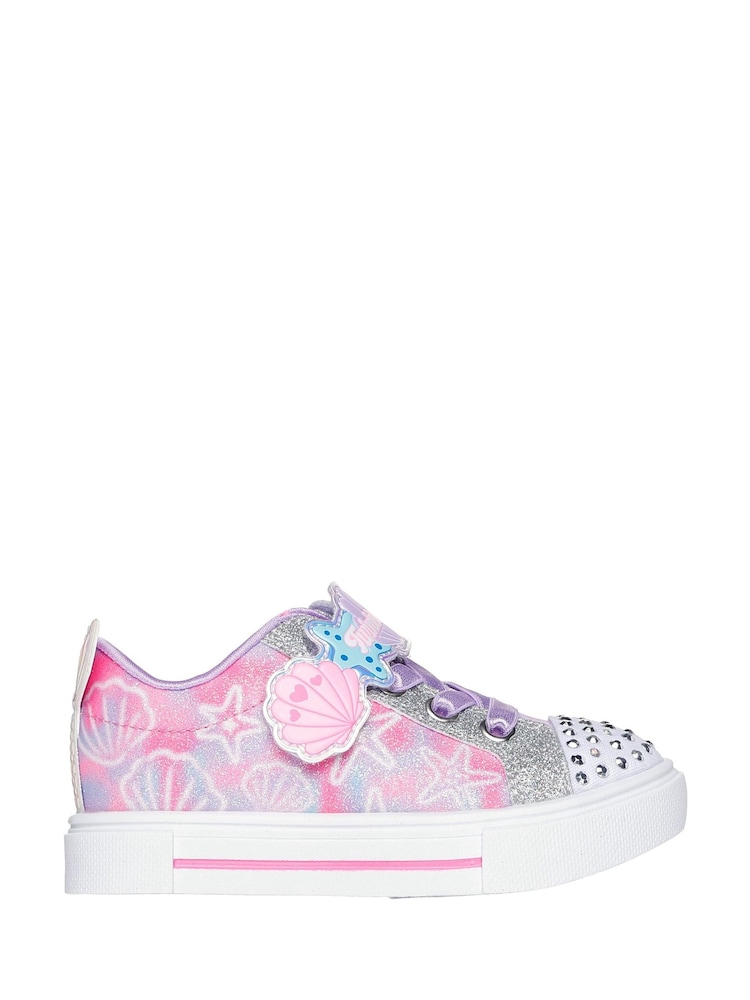 Skechers Purple Twinkle Sparks Underwater Magic Trainers - Image 1 of 2