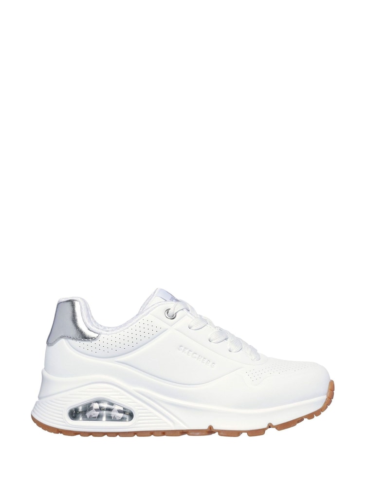 Skechers White/Grey Uno Gen1 Trainers - Image 1 of 2 Skechers White/Grey Uno Gen1 Trainers - Image 1 of 2