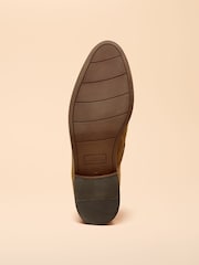 Joules Tan Brown Suede Tassel Loafers - Image 4 of 6