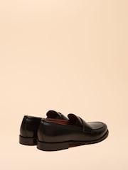Joules Black Leather Saddle Loafers - Image 3 of 6