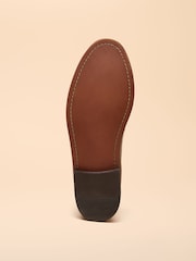 Joules Black Leather Saddle Loafers - Image 4 of 6