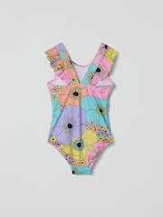 Polarn O Pyret Pink Flower Print Swimsuit - Image 2 of 3