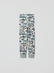 Polarn O Pyret White Organic Cotton Fish Print Pyjamas - Image 6 of 8