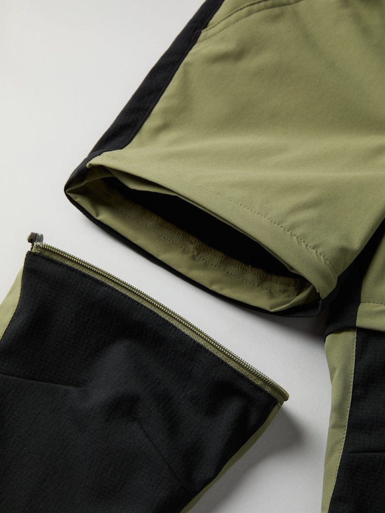 Polarn O Pyret Green Zip-Off Water Repellent Outdoor Trousers - Image 5 of 5