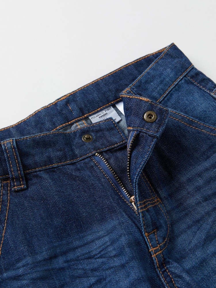 Polarn O Pyret Blue 100% Organic Cotton Cargo Shorts - Image 5 of 6