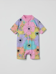 Bañador con estampado de flores y diseño de protección solar UV de Polarn O Pyret - Imagen 2 de 4