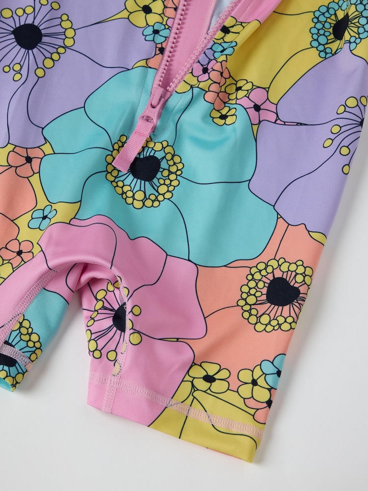 Bañador con estampado de flores y diseño de protección solar UV de Polarn O Pyret - Imagen 4 de 4