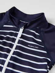 Polarn O Pyret Blue Striped Sunsafe UV Swimsuit - Image 2 of 4