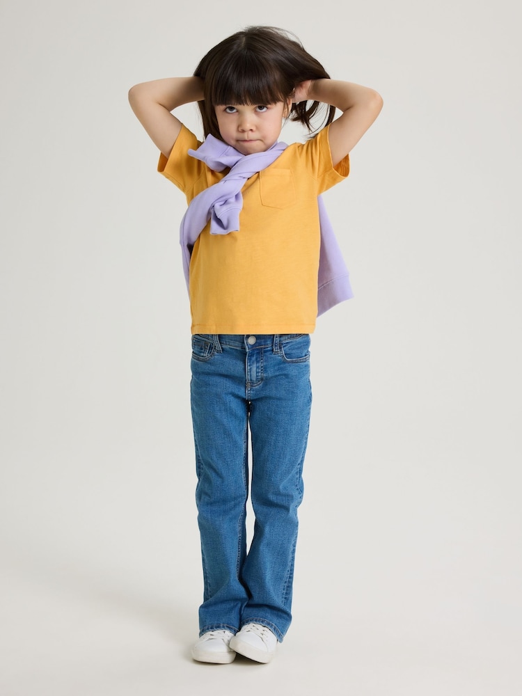 Polarn O Pyret Blue Lightweight Bootleg Jeans - Image 1 of 4