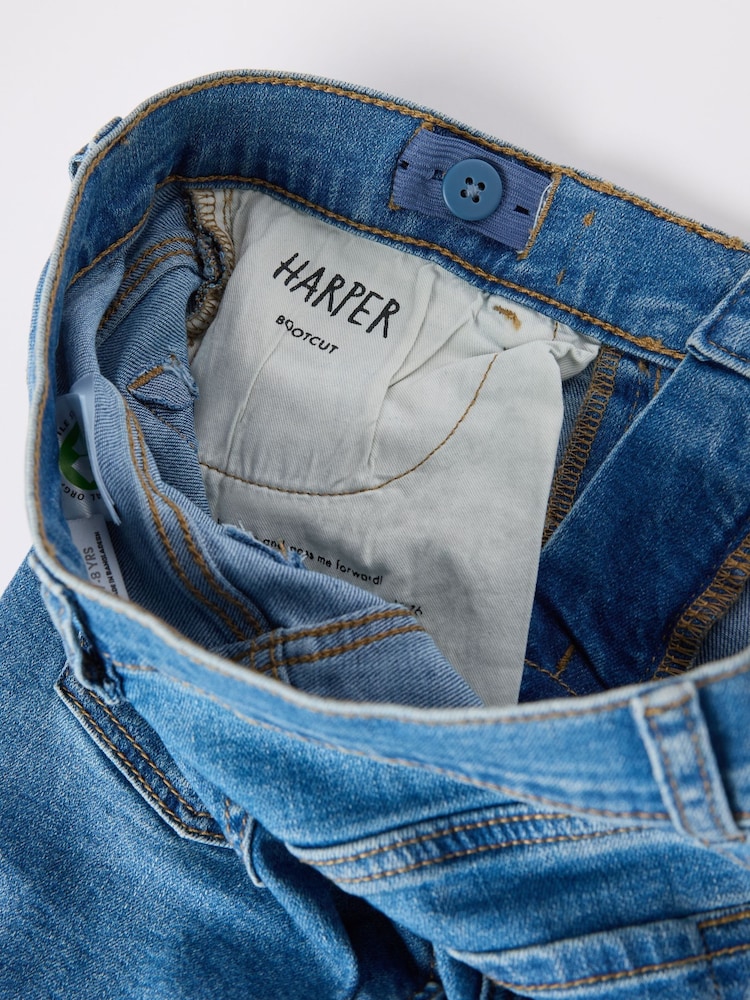 Polarn O Pyret Blue Lightweight Bootleg Jeans - Image 3 of 4