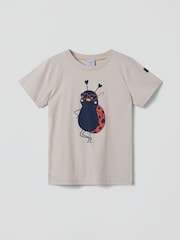 Polarn O Pyret Grey 100% Organic Cotton Ladybird Print T-Shirt - Image 1 of 2
