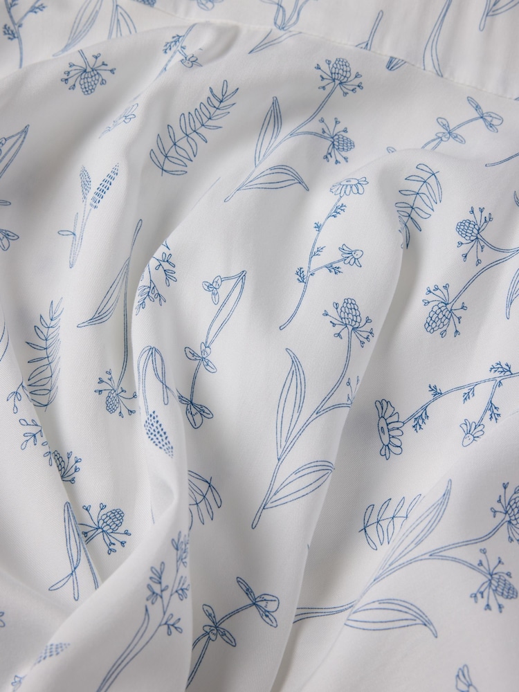 Polarn O Pyret White Short Sleeved Floral Print Dress - Image 6 of 6