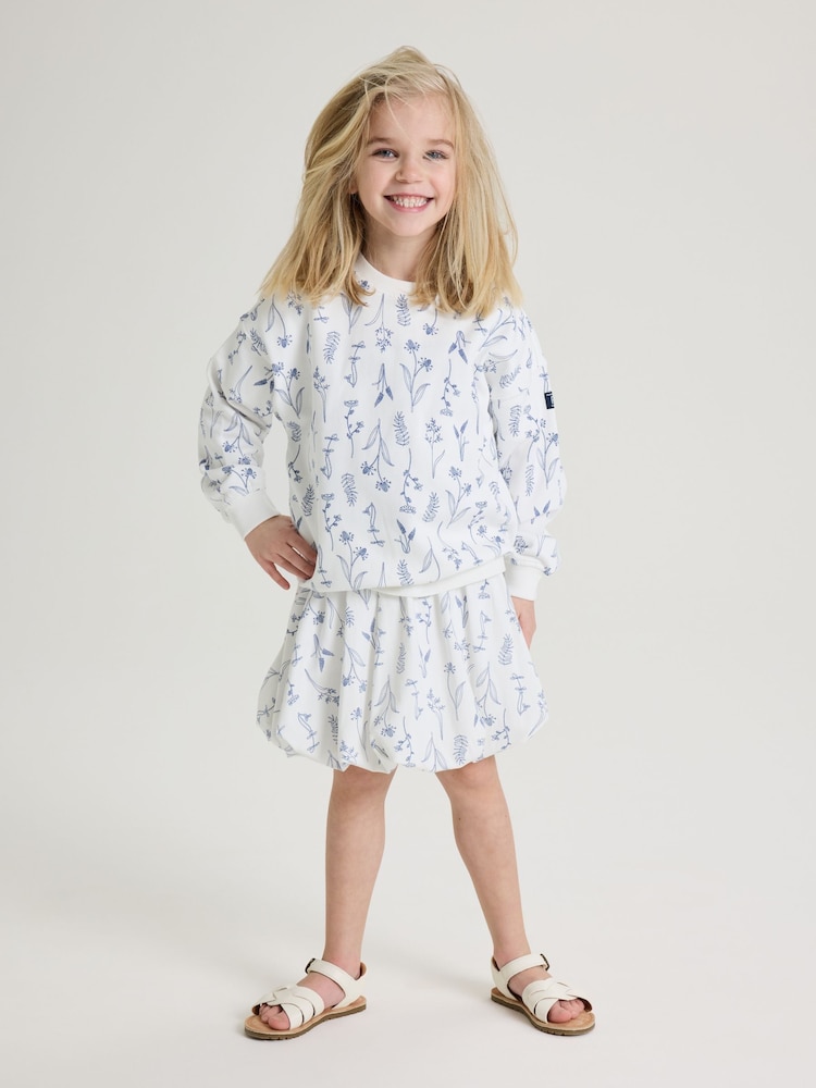 Polarn O Pyret White Floral Puff Ball Skirt - Image 1 of 5