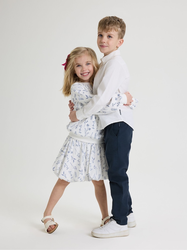 Polarn O Pyret White Floral Puff Ball Skirt - Image 2 of 5