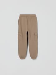 Polarn O Pyret Natural 100% Organic Cotton Cargo Joggers - Image 4 of 6