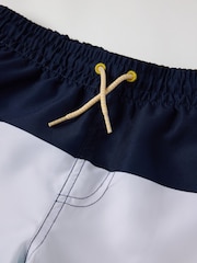 Polarn O Pyret Blue Block Colour Swim Shorts - Image 2 of 3
