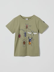 Polarn O Pyret Green 100% Organic Cotton Ladybird Print T-Shirt - Image 2 of 5
