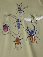Polarn O Pyret Green 100% Organic Cotton Ladybird Print T-Shirt - Image 5 of 5