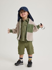 Polarn O Pyret Green 100% Organic Cotton Cargo Shorts - Image 2 of 5