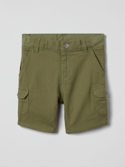 Polarn O Pyret Green 100% Organic Cotton Cargo Shorts - Image 3 of 5