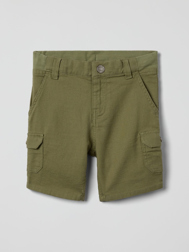 Polarn O Pyret Green 100% Organic Cotton Cargo Shorts - Image 3 of 5