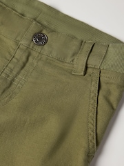 Polarn O Pyret Green 100% Organic Cotton Cargo Shorts - Image 4 of 5