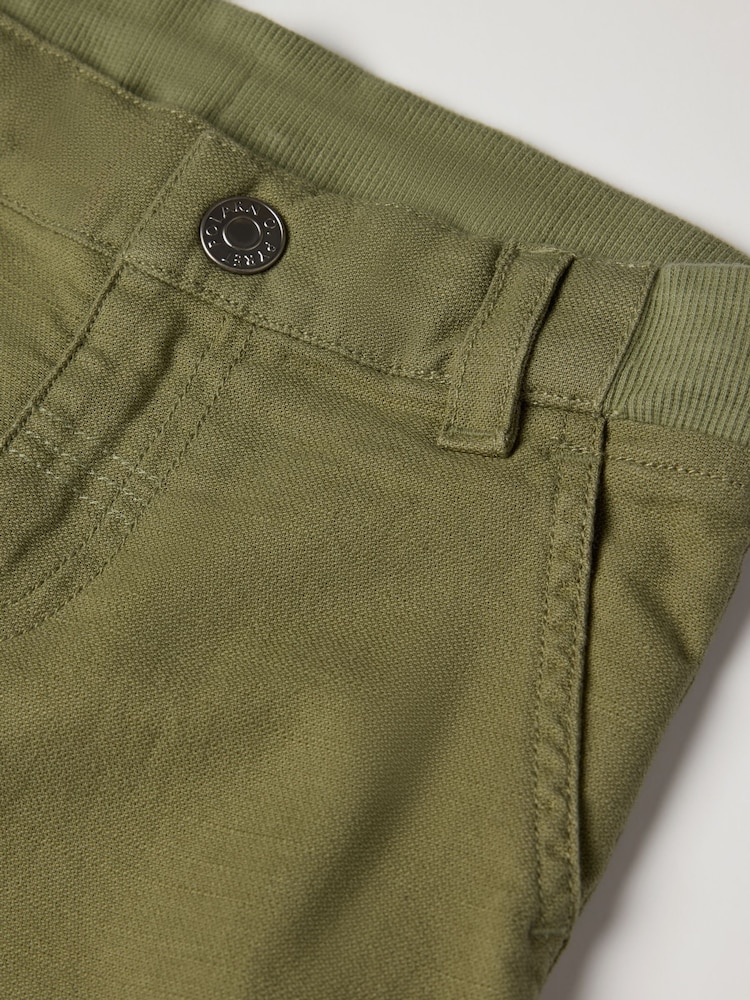 Polarn O Pyret Green 100% Organic Cotton Cargo Shorts - Image 4 of 5