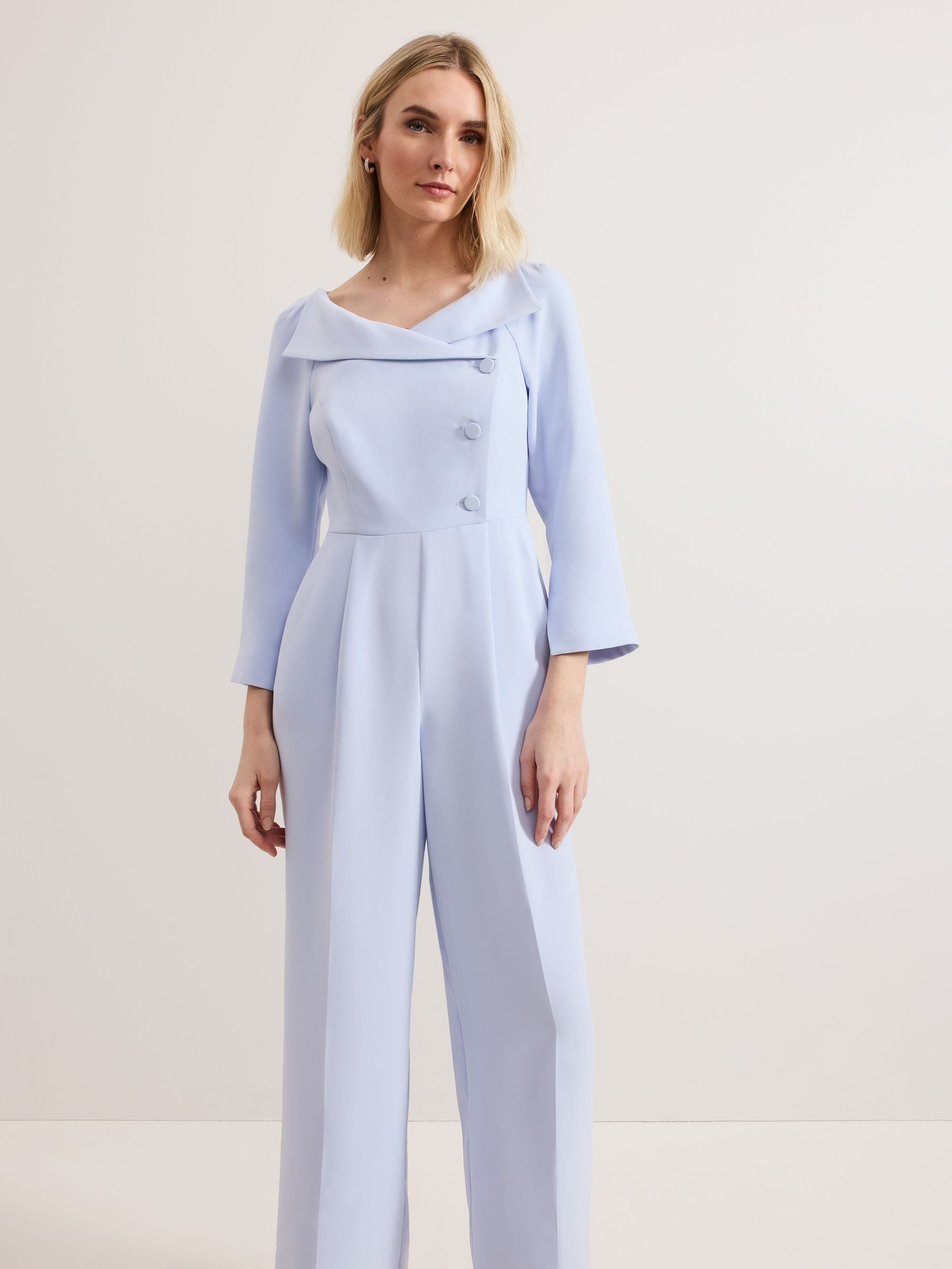 Buy Phase Eight Blue Sienna Tux Jumpsuit from Next Japan