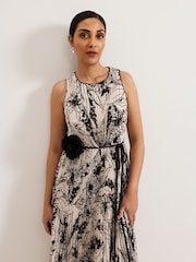 Phase Eight Black Petite Sandra Printed Dress - Image 5 of 6