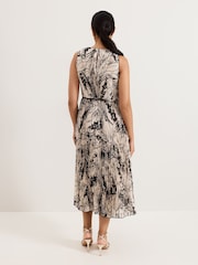 Phase Eight Black Petite Sandra Printed Dress - Image 6 of 6