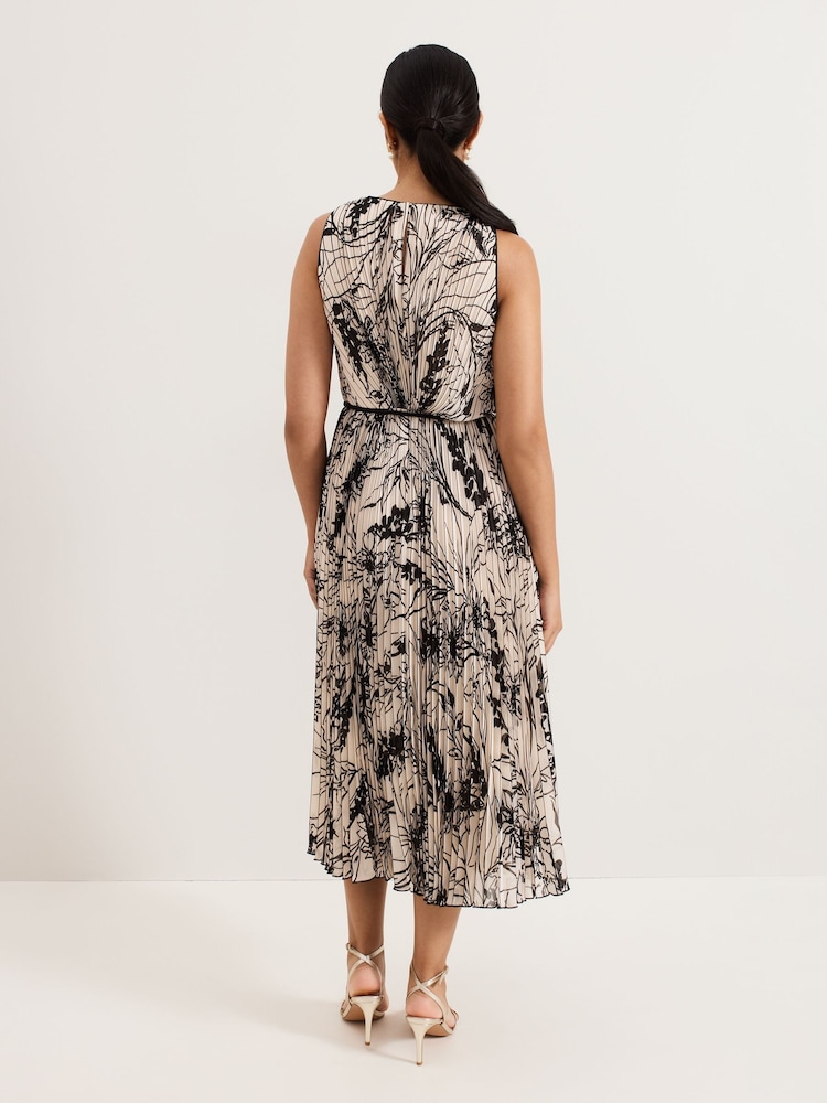 Phase Eight Black Petite Sandra Printed Dress - Image 6 of 6
