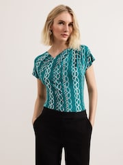 Phase Eight Green Kiara Chain Top - Image 1 of 6