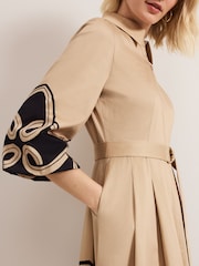 Phase Eight Natural Breena Printed Midi Dress - Image 4 of 6