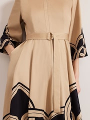 Phase Eight Natural Breena Printed Midi Dress - Image 5 of 6